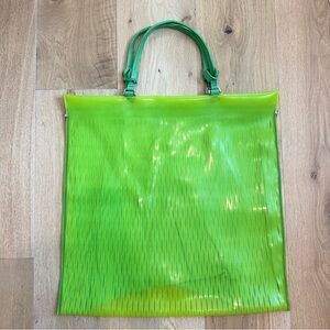 Vintage Malo Italy Green Jelly Large Tote Bag